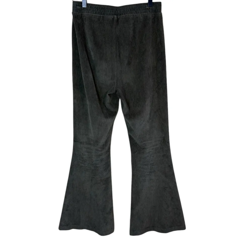 Aerie Women’s Size Small Groove On Pants Rib Velour Flare Green - Image 8