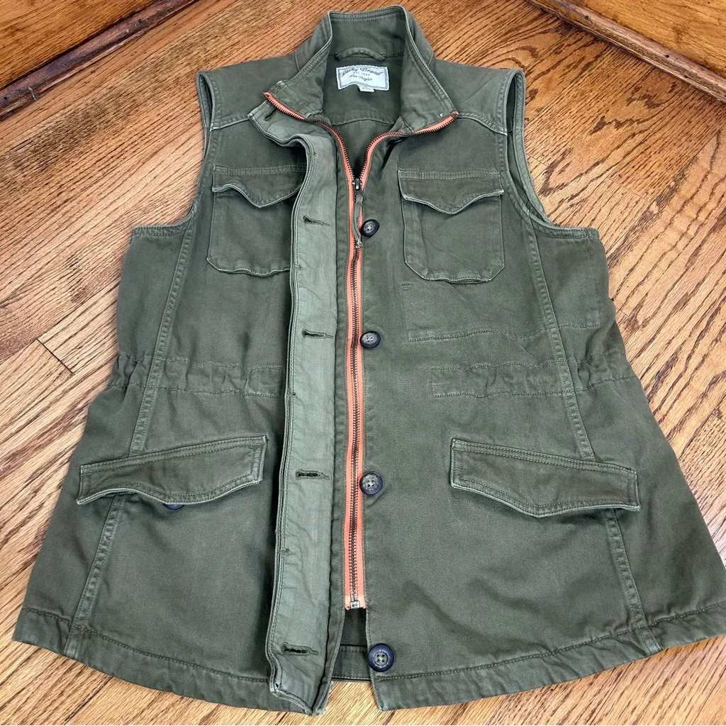 LUCKY BRAND Hunter Green Military Style Outdoor Utility Sleeveless Vest Size M - Image 12