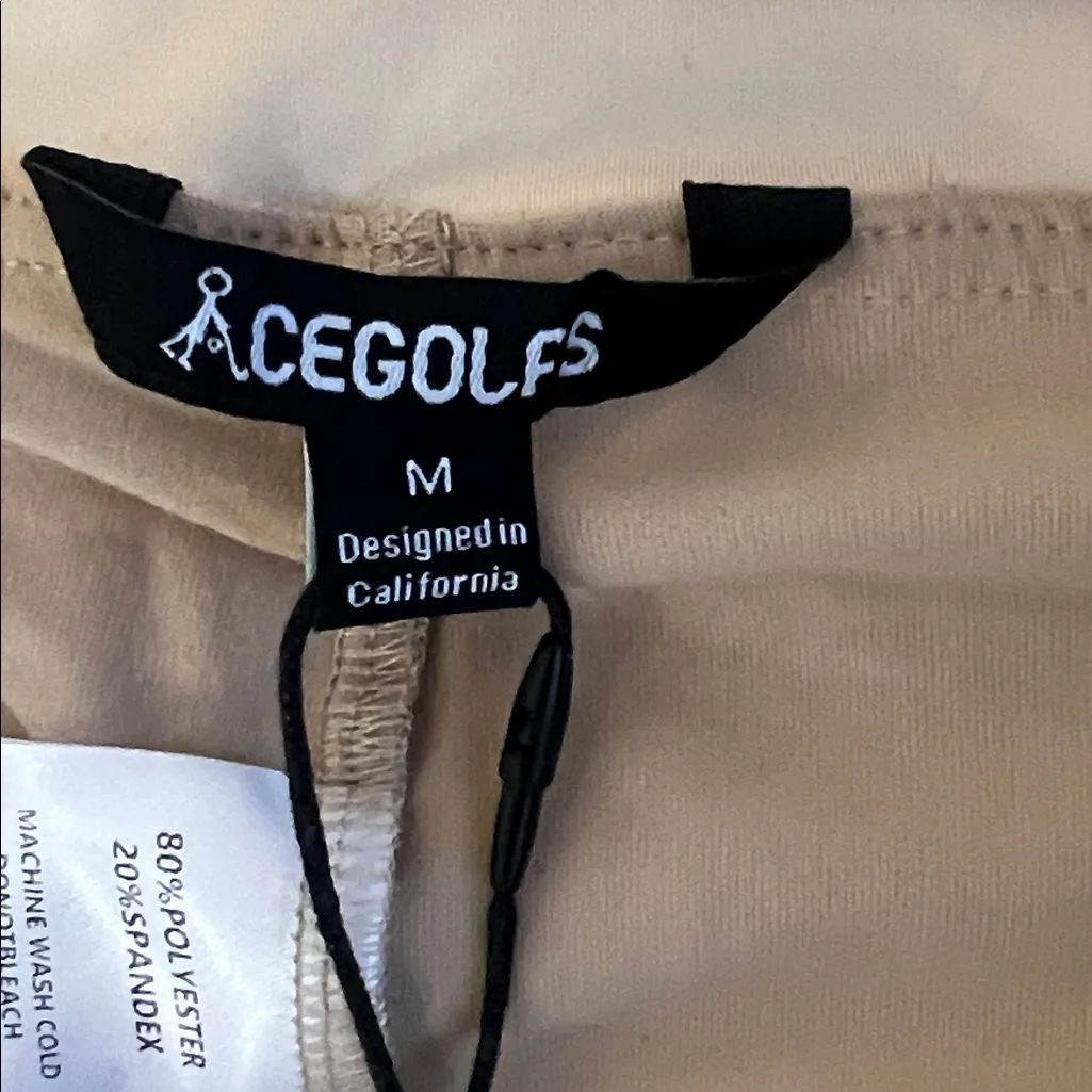ACEGOLFS High Waist Skort UPF50+ Basic 19” Size Medium NWT Tan - Image 3