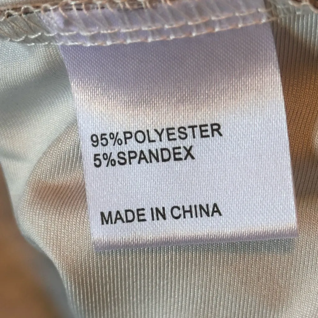 Black White Abstract Print Long Sleeve Casual Tunic Dress Pockets Size M - Image 2