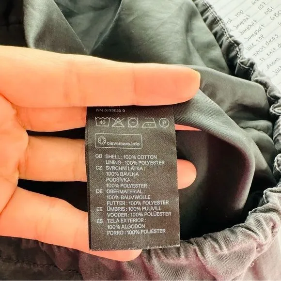 H&M Anorak Jacket Hooded Utility Drawstring Gray Coat Women's Size‎ S - Image 10