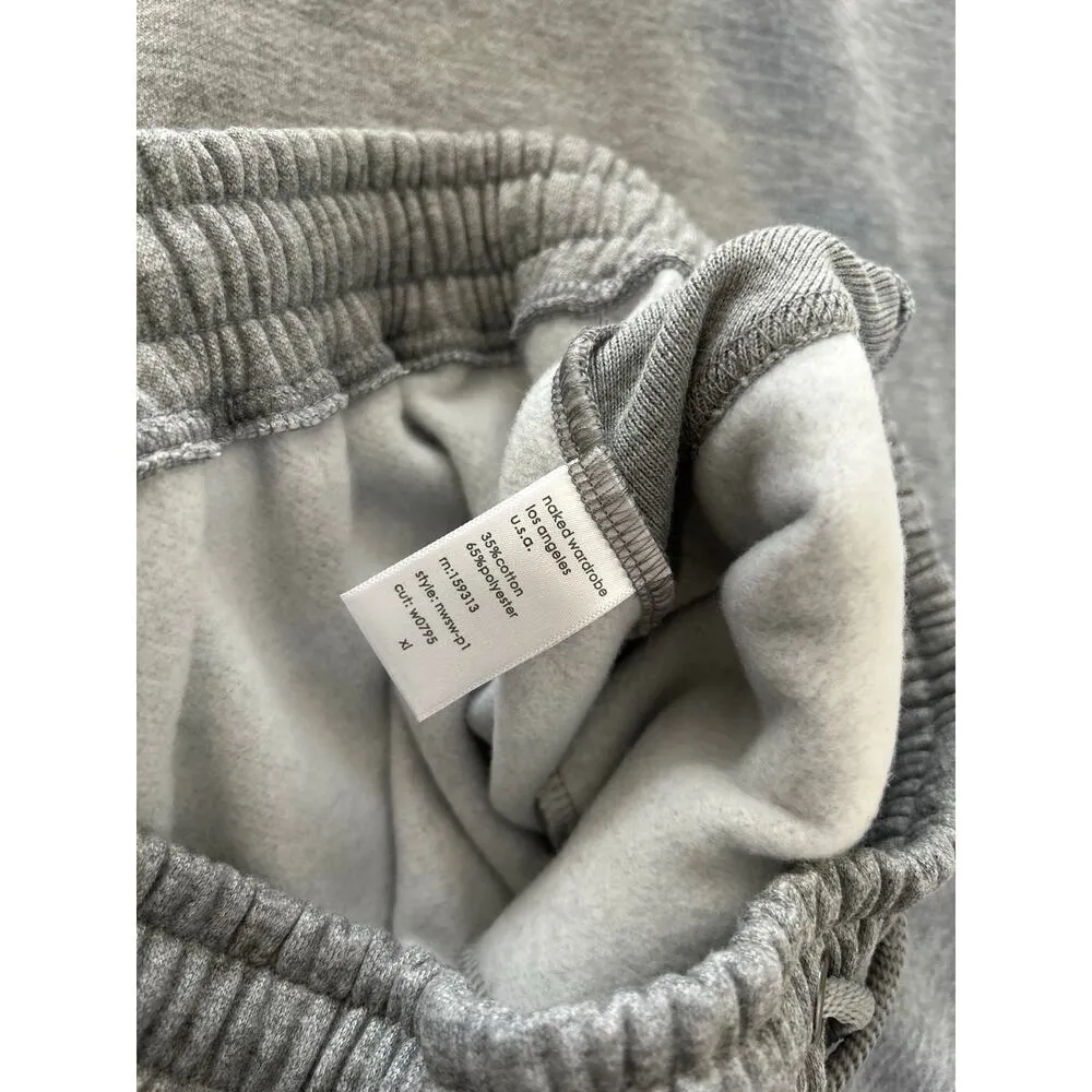 Naked Wardrobe French Terry Pull On Gray Relaxed Jogger Sweatpants Size XL - Image 4