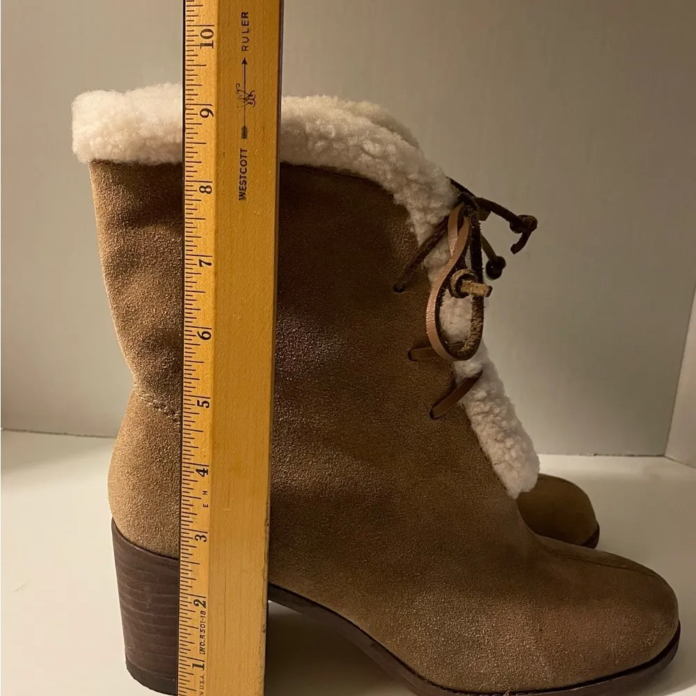 Splendid Women Cassidy Brown Winter Suede Boot w Block Heel Laced 7.5 - Image 3