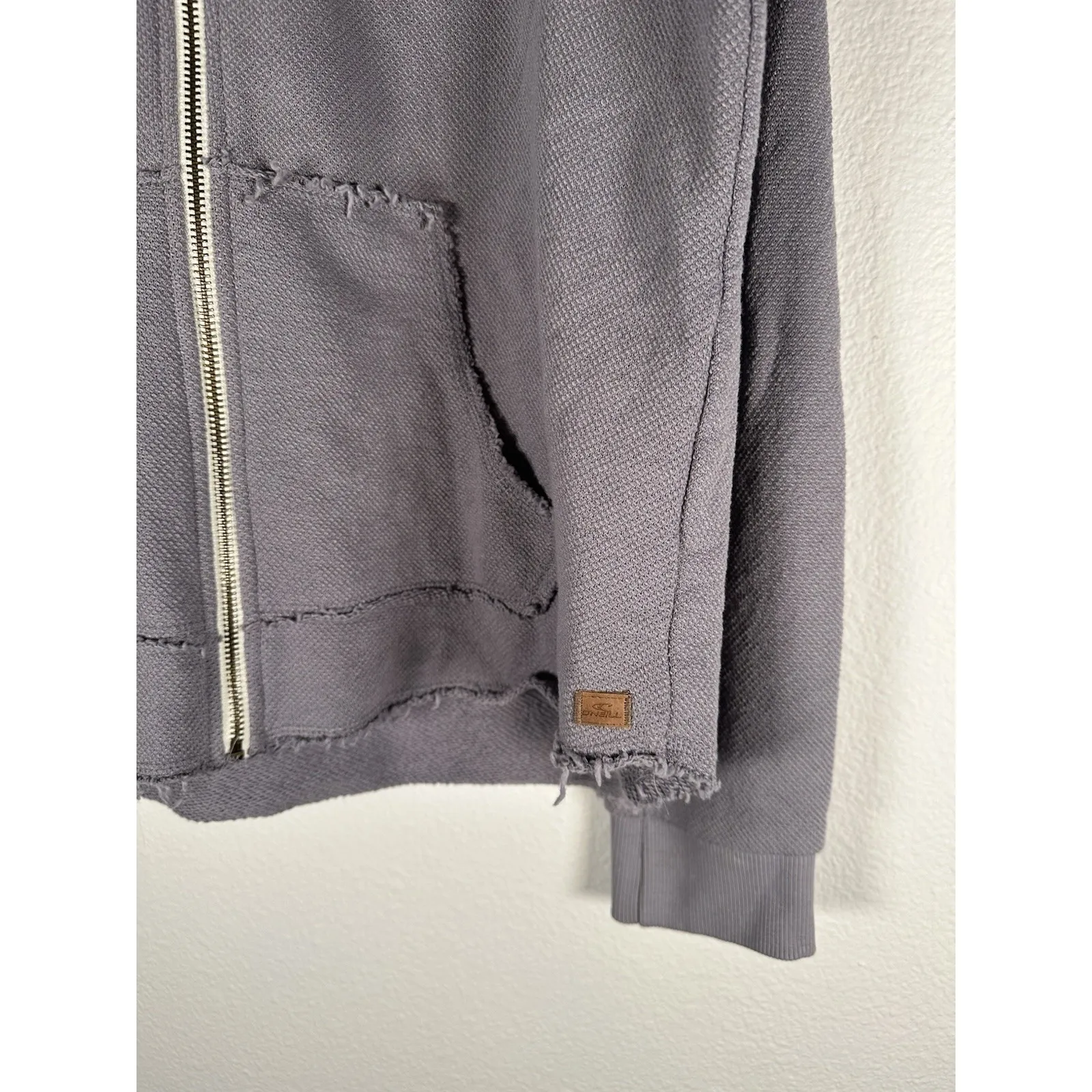 O'NEILL size Medium M Gray full zipper front sweatshirt hoodie jacket Women's - Image 11