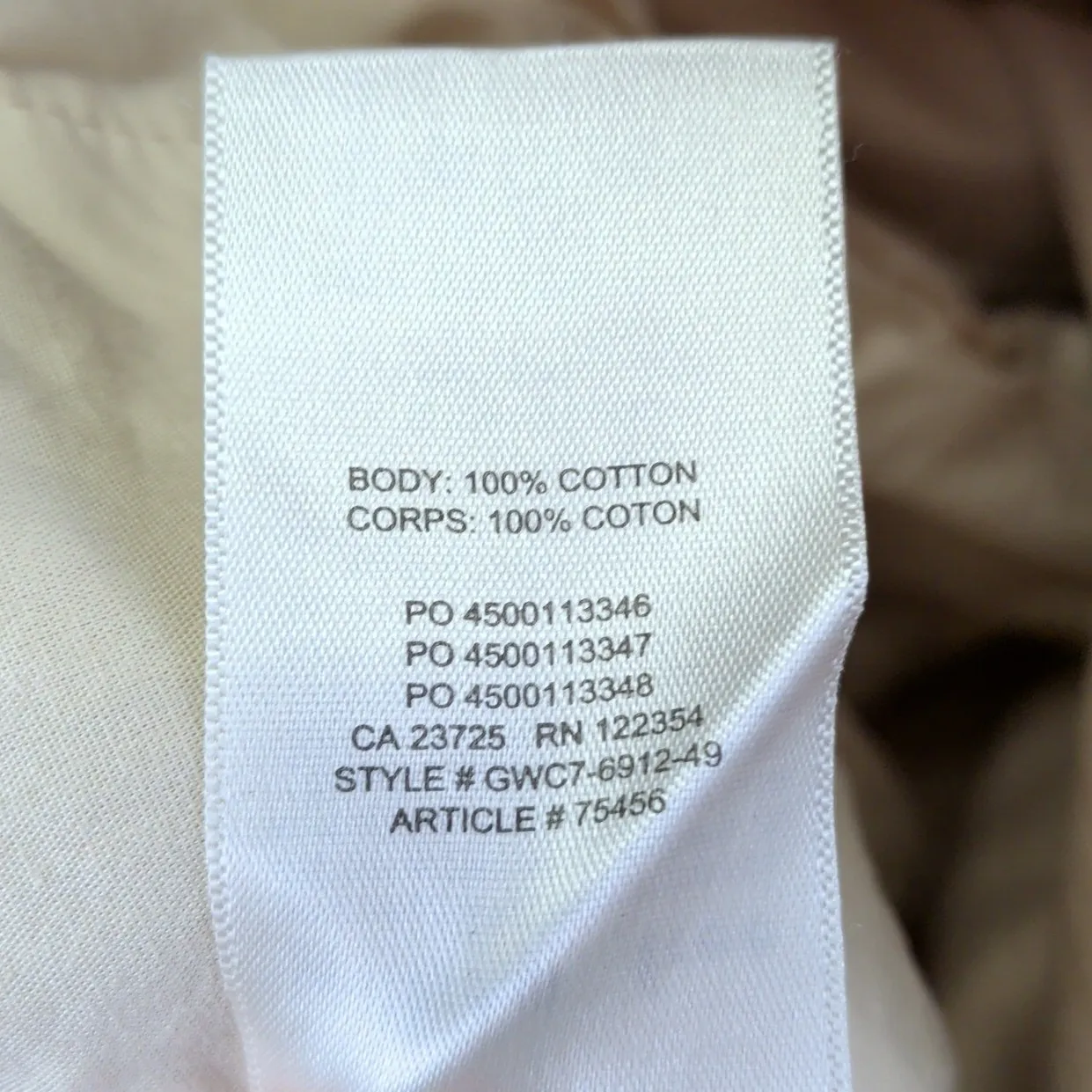 Aritzia Wilfred Free Lennox Corduroy Pant Women 6 Pleated Straight Leg Tan 75456 - Image 5