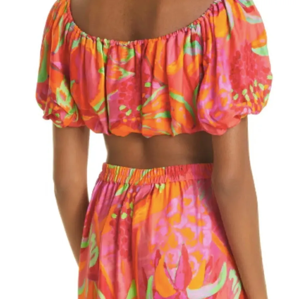 NEW Farm Rio Fruit Brush Crop Top - Image 2