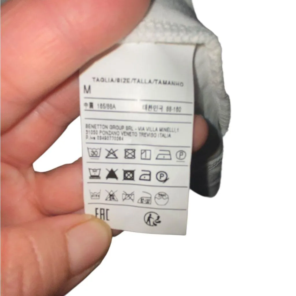 New United colors of Benneton White Cotton Sleeveless T-shirt Top sz M - Image 7