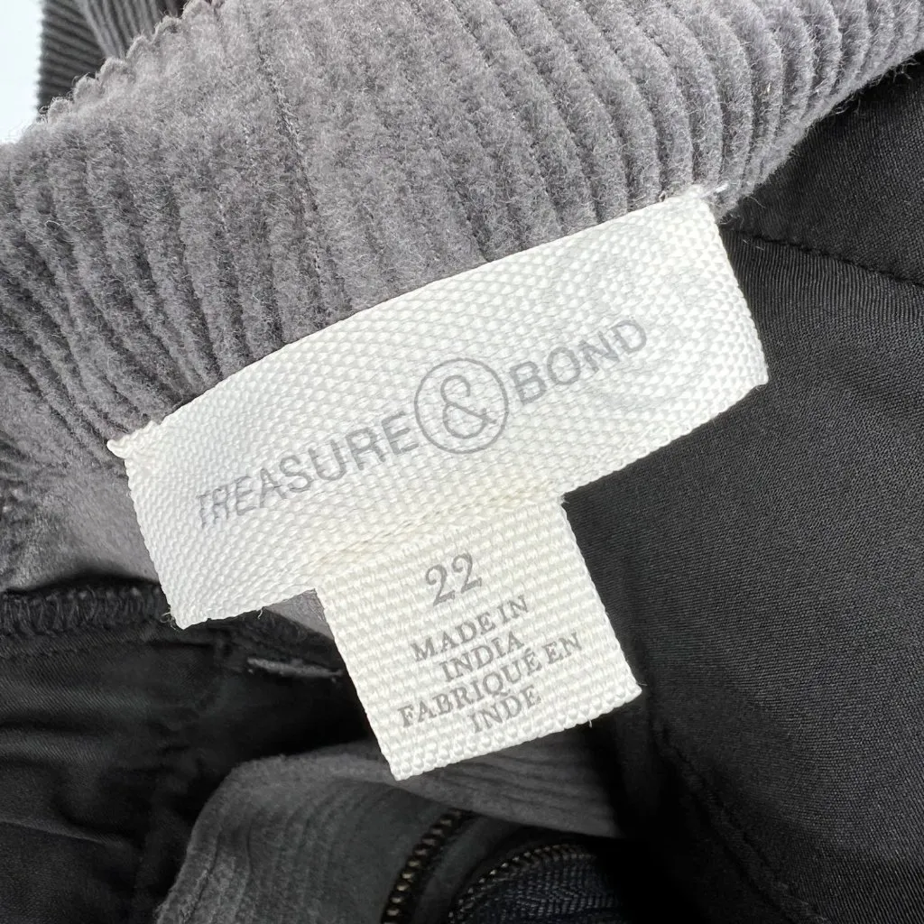 Treasure & Bond Gray Corduroy Flare Pants Size 22 NWOT - Image 8