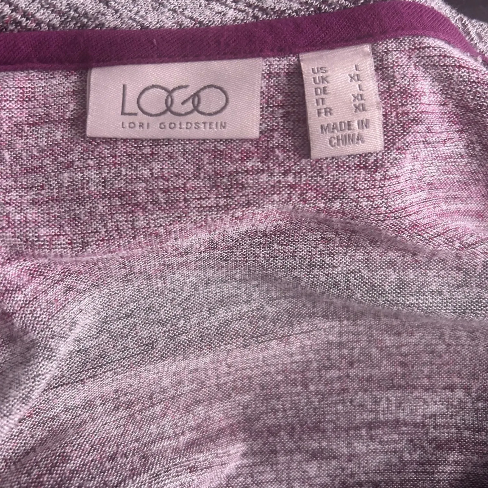 LOGO by‎ Lori Goldstein Womens Tunic Top Size Large Gray - Image 8