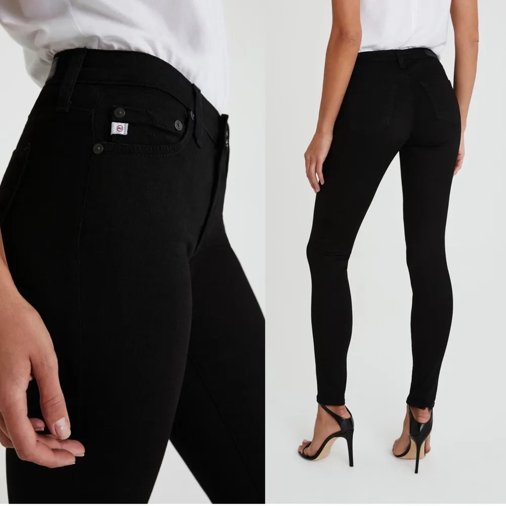 AG • B-Type 01 Legging Ankle jean Black Night mid rise skinny stretch denim - Image 13