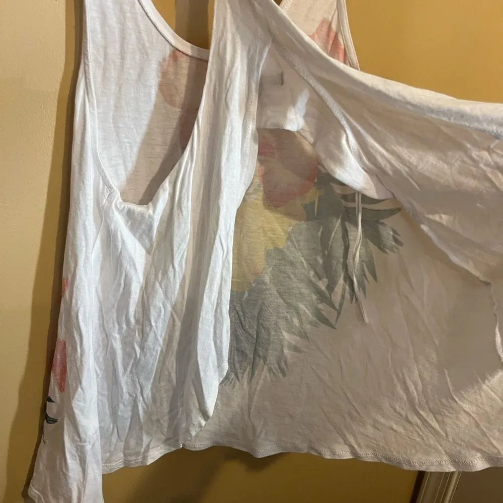 Zara white floral tank top M - Image 6