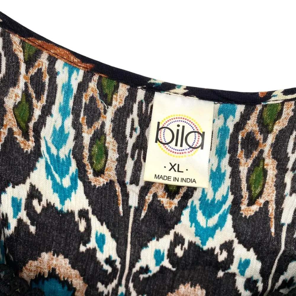 Billa Billabong Bohemian Maxi Dress Crochet Colorful Flowy - Image 4