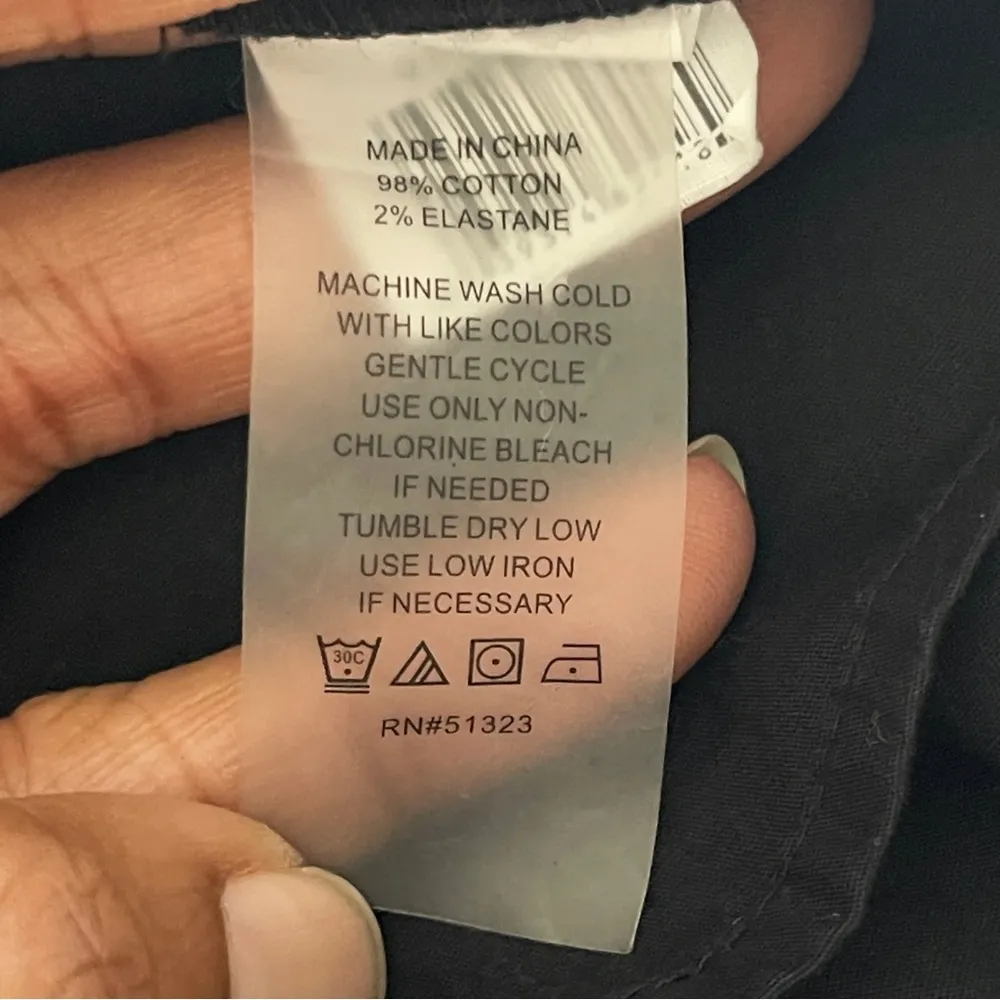 VINCE CAMUTO | Black Lantern Sleeve Button Down Blouse Sz M - Image 9