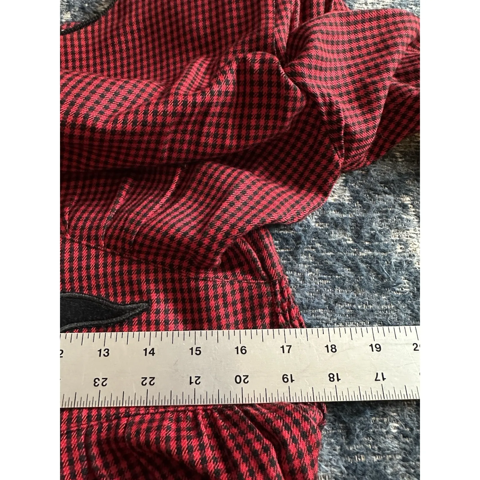 Jessica Howard Vintage Dress Size 12 Petite Long Sleeve Shoulder Pads Red/Black - Image 6