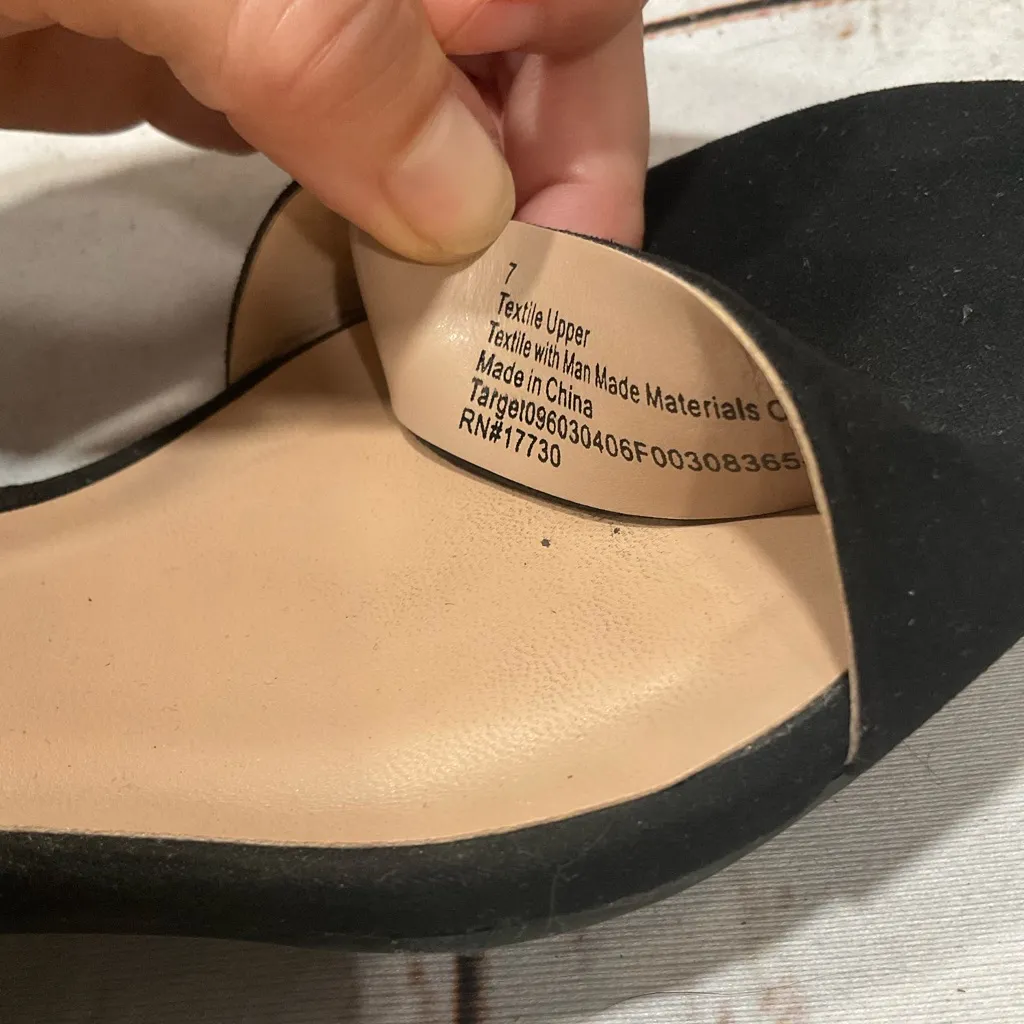 NIB A NEW DAY MICHAELA MID BLOCK HEEL SANDALS BLACK - Image 4