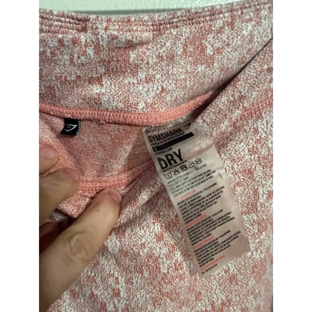 Gymshark Pink Fleur Texture Leggings Dusty Pink Marl Sz. S - Image 5