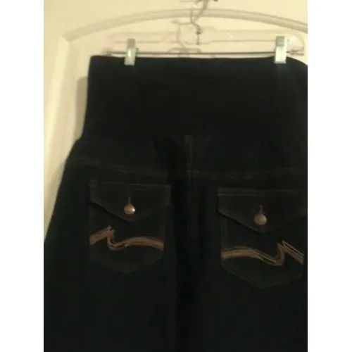 Three Seasons Women's Blue Maternity Capri Jeans Super High Rise Size XL - Image 10
