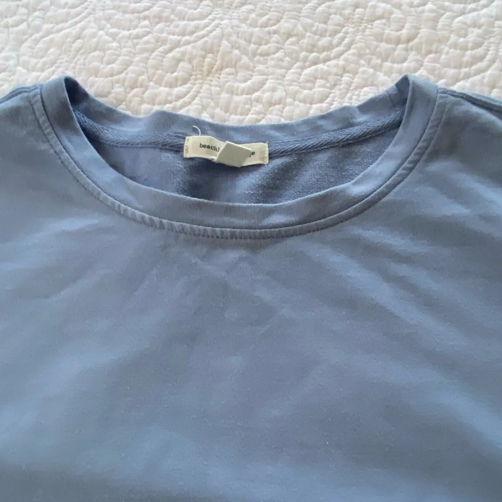 Beachlunchlounge Blue Ombré Crew Neck Top Sweatshirt Gorpcore, Resort Casual - Image 5