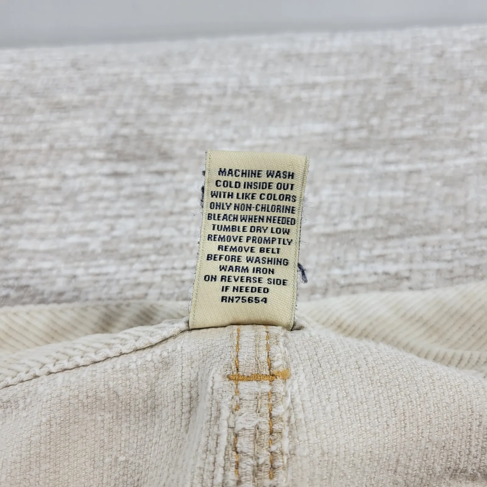 Abercrombie & Fitch Corduroy Flare Pants Womens 10 Cream Low Rise Bell Bottoms - Image 8