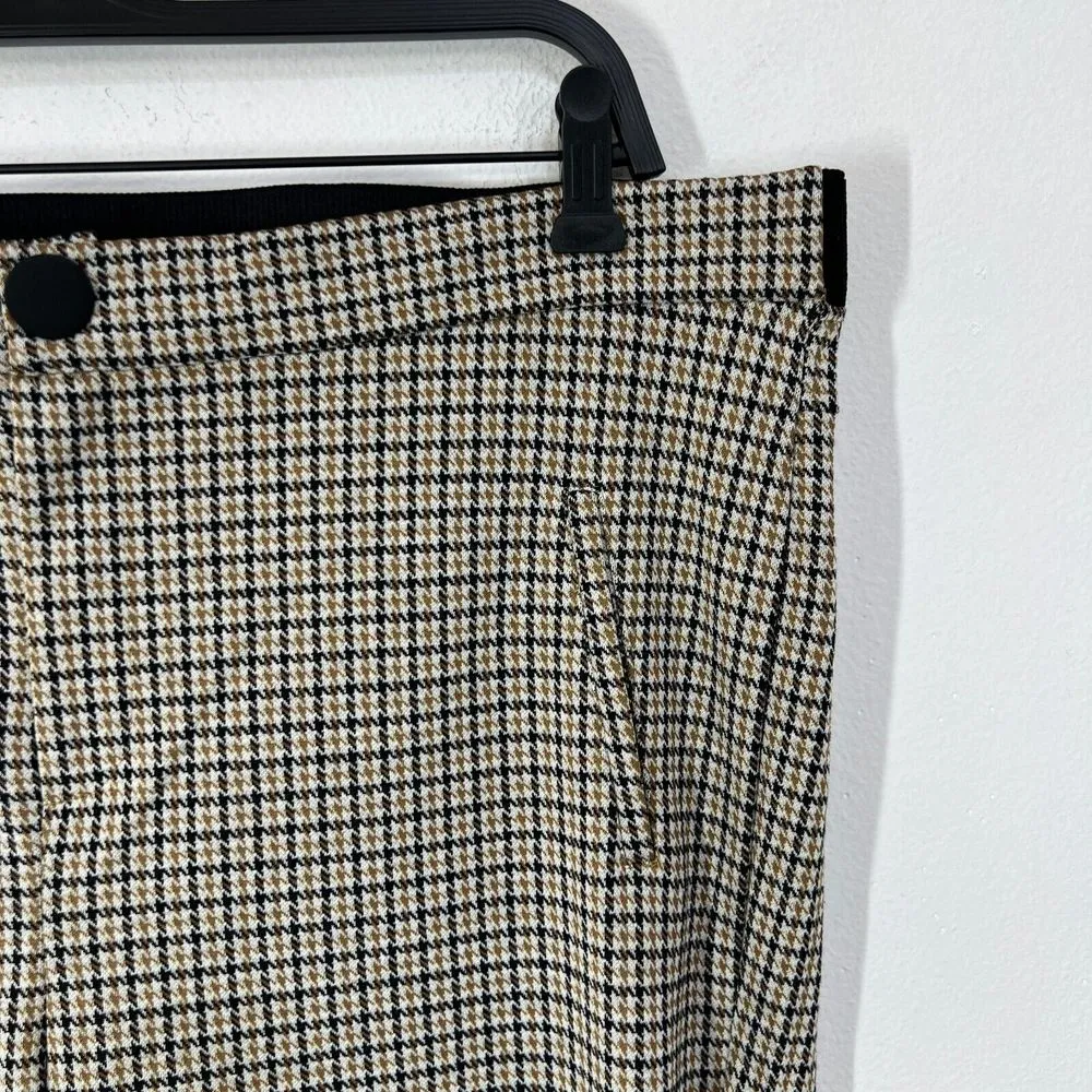 MNG Violeta by‎ MANGO Womens Plus 2XL Houndstooth Plaid Leggings Stretch Career - Image 6