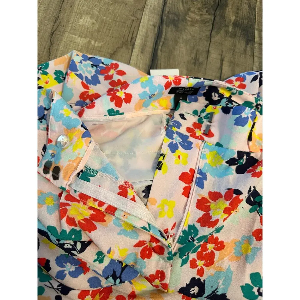 Halogen Atlantic Pacific Pink High Waist Wide Leg Trouser Pants Womens 6 Spring - Image 9