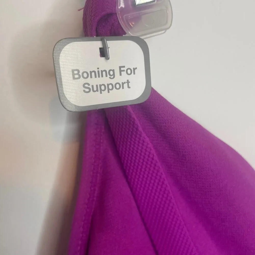 Time & Tru Bikini Top 3X 24w-26w Plum Purple Swimwear Vacation Beach Pool - Image 5