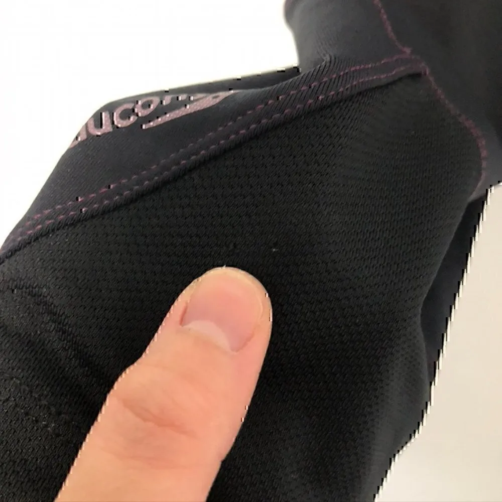 SAUCONY Black Burgundy Maroon Stripe Trim Capri Capris Active Leggings Legging - Image 9