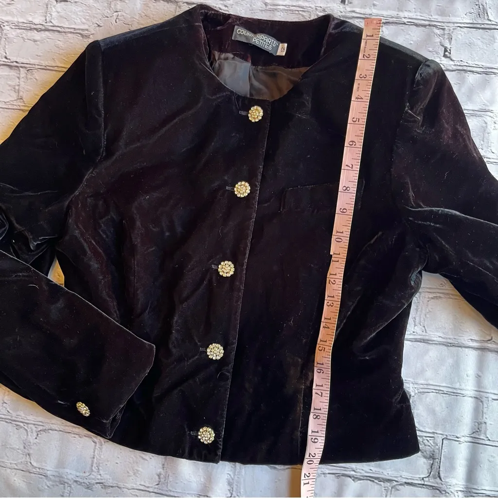 Vintage Counterparts Velvet Jacket Event Holiday 12P Christmas Party Evening - Image 3