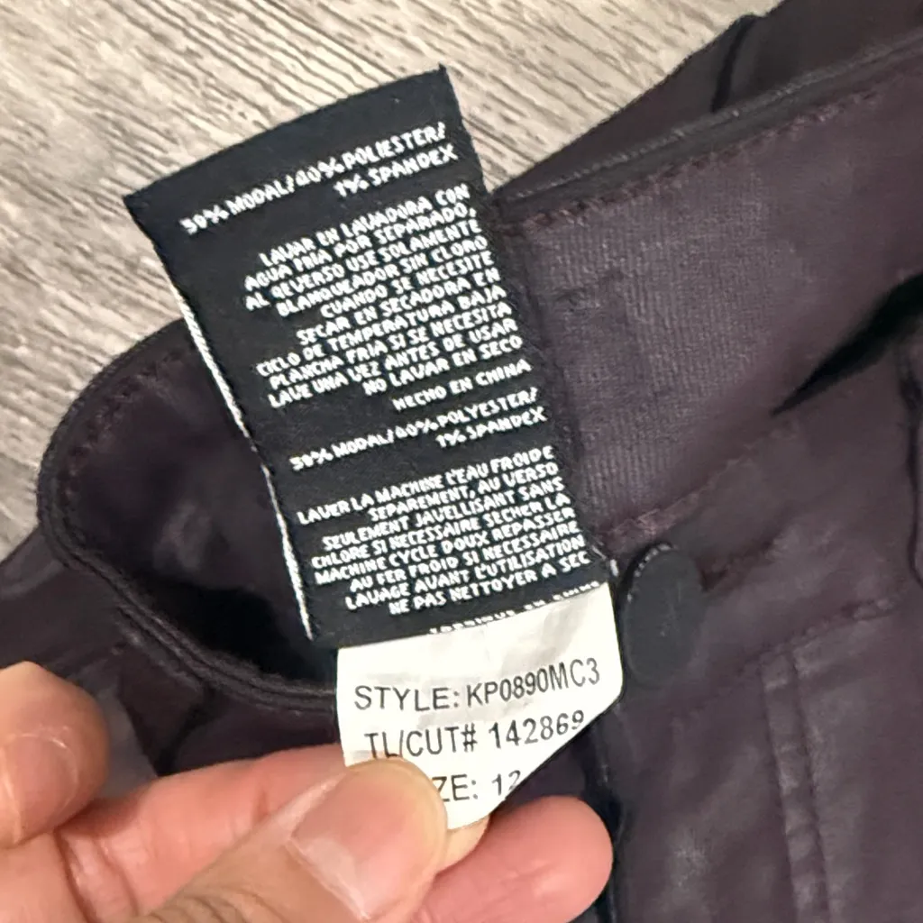 Kut from the Kloth High Rise Pants 12 Coated Stretchy Skinny Leg - Image 8