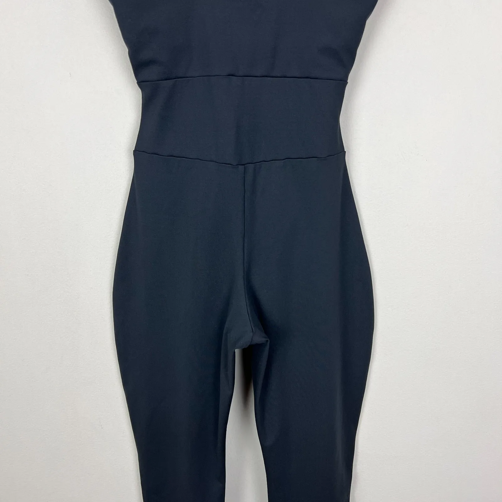 Girlfriend Collective Unitard Jumpsuit Women Large Black Cutout Twist Front Yoga - Image 6