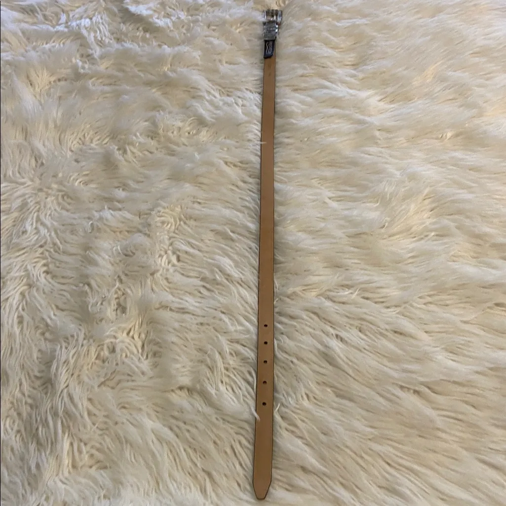 Brighton Crocodile Pattern Belt with Silver Accents size 28 excellent condition - Image 6