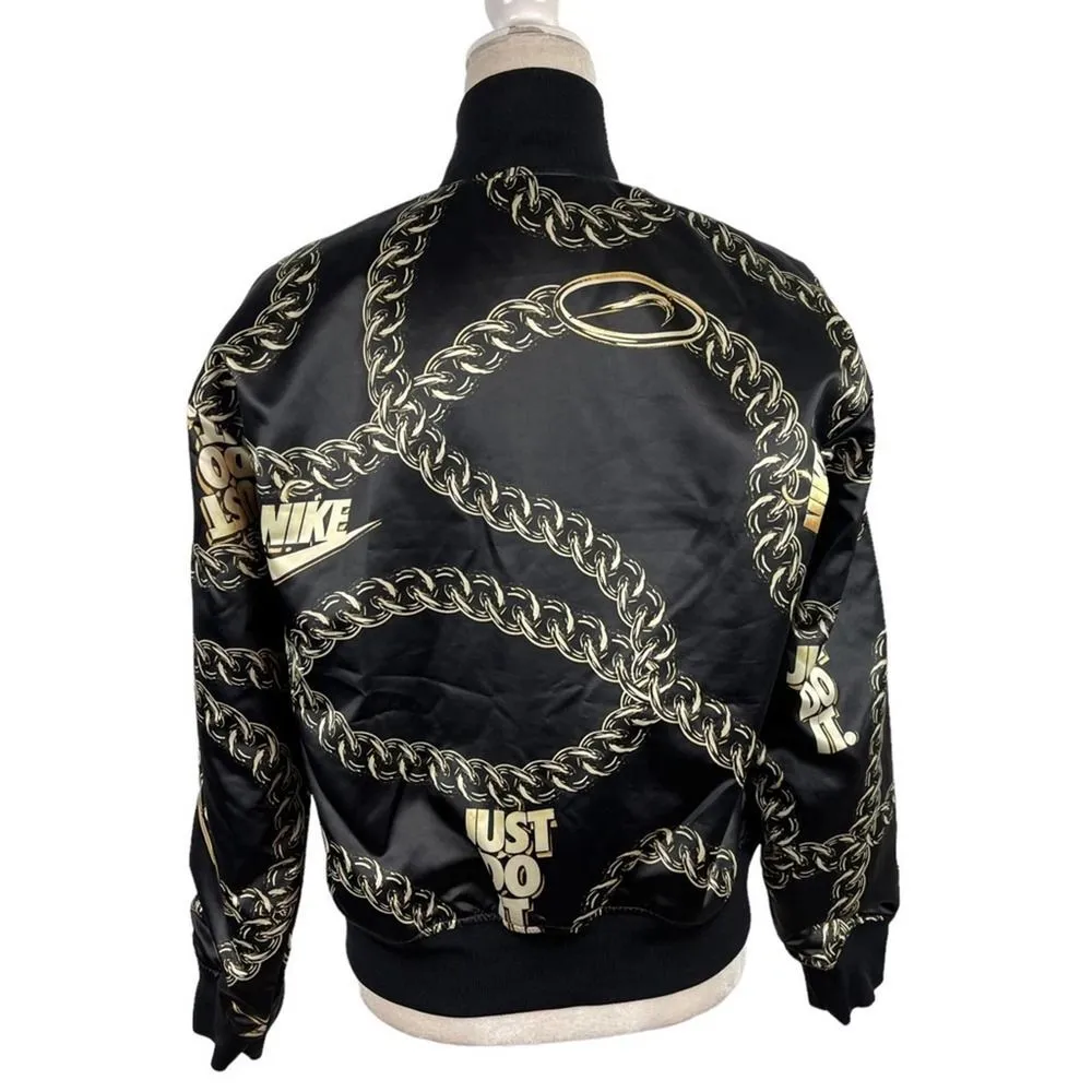 Nike Icon Clash Black White Zip Up Bomber Jacket Womens Small Ci9996 Sportswear - Image 10