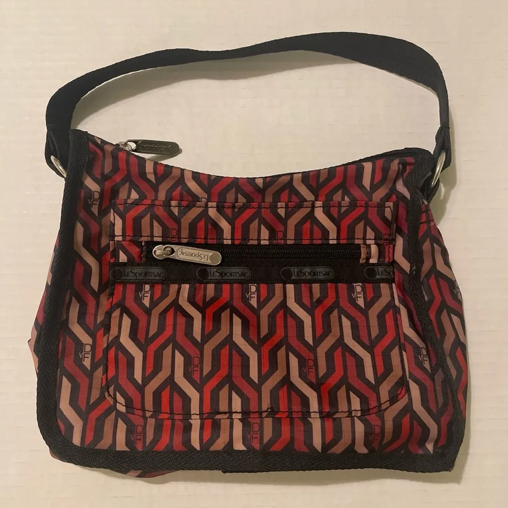Diane Von Furstenberg X Lesportsac Medium Crossbody Geometric Nylon VINTAGE - Image 2
