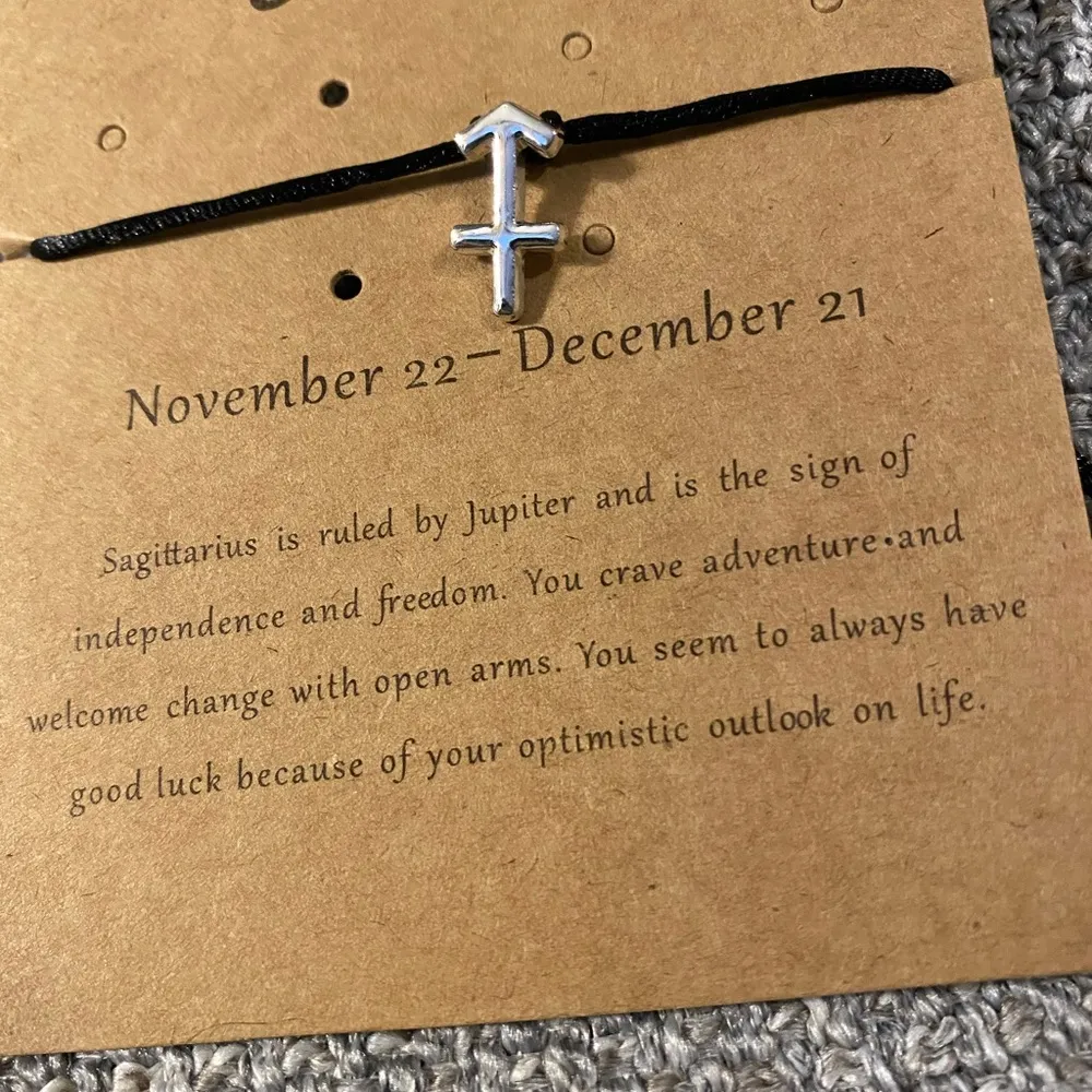 Make A Wish Bracelet, Sagittarius #73 Black - Image 2