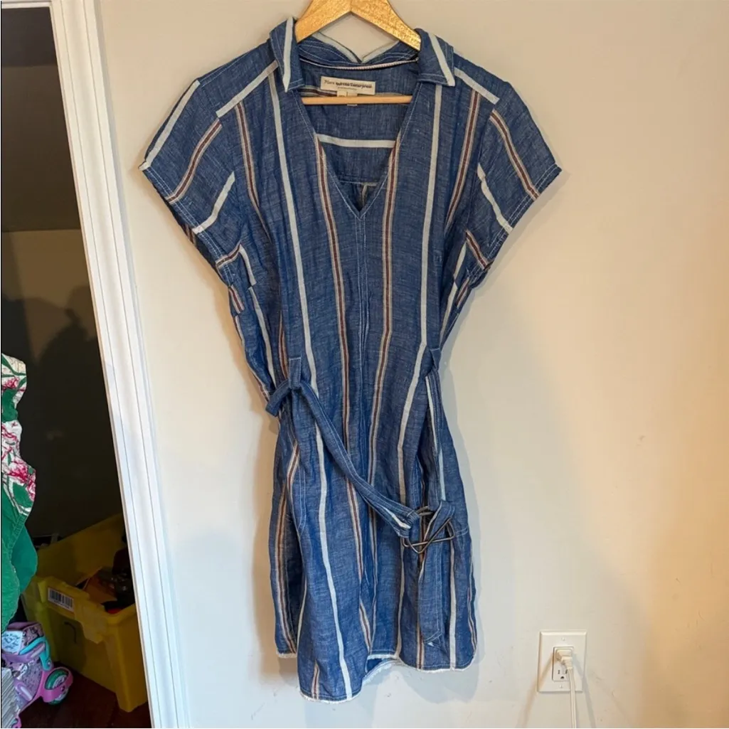 Anthropologie Pilcro Blue and White Striped dress size 10 - Image 6