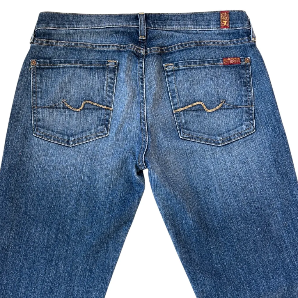 EUC 7 For All Mankind Bootcut Jeans Size 31 Tall Inseam - Image 7