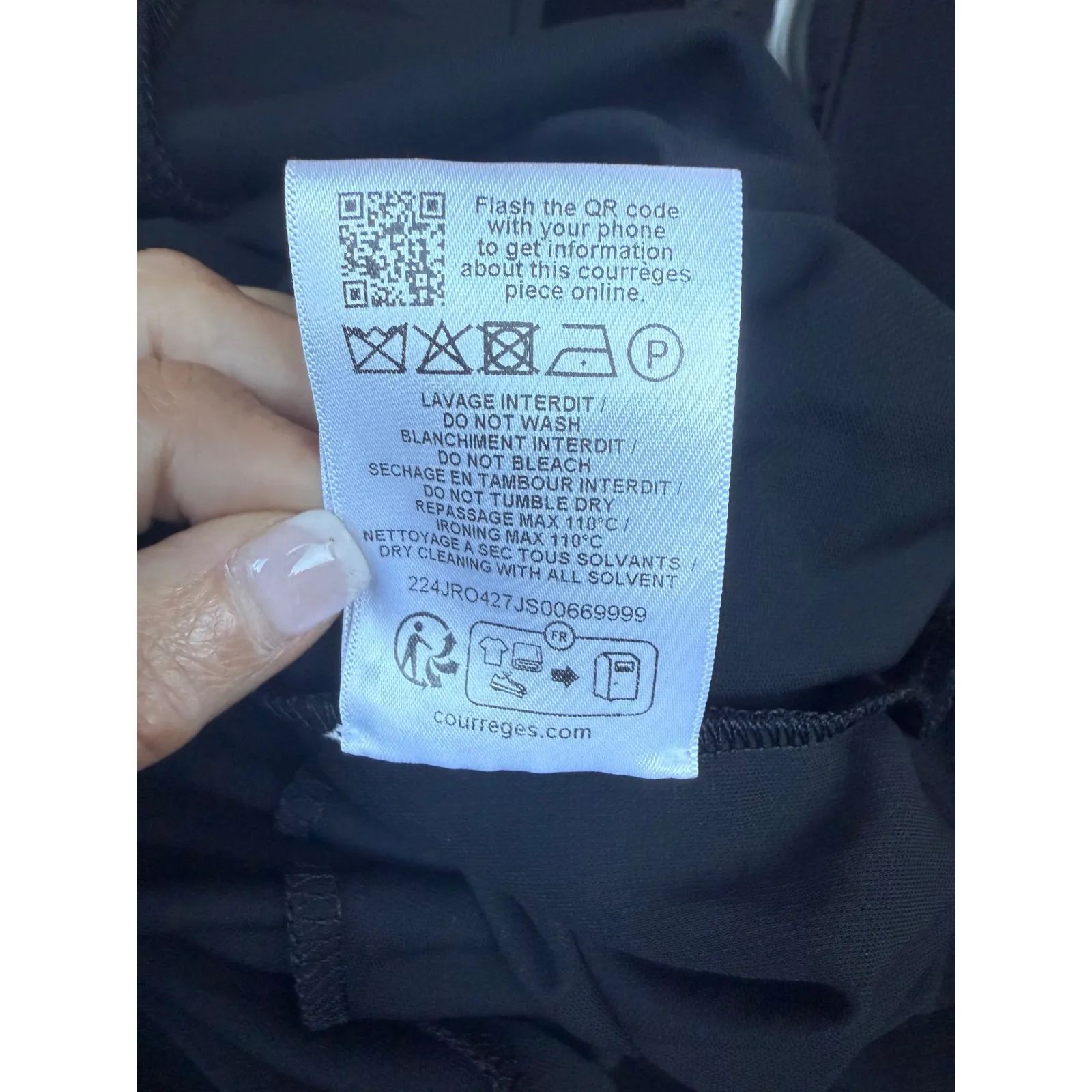 New! courrèges DROP ZIPPED CREPE JERSEY DRESS In Black Sz 38 US‎ 6 $1,780 - Image 12