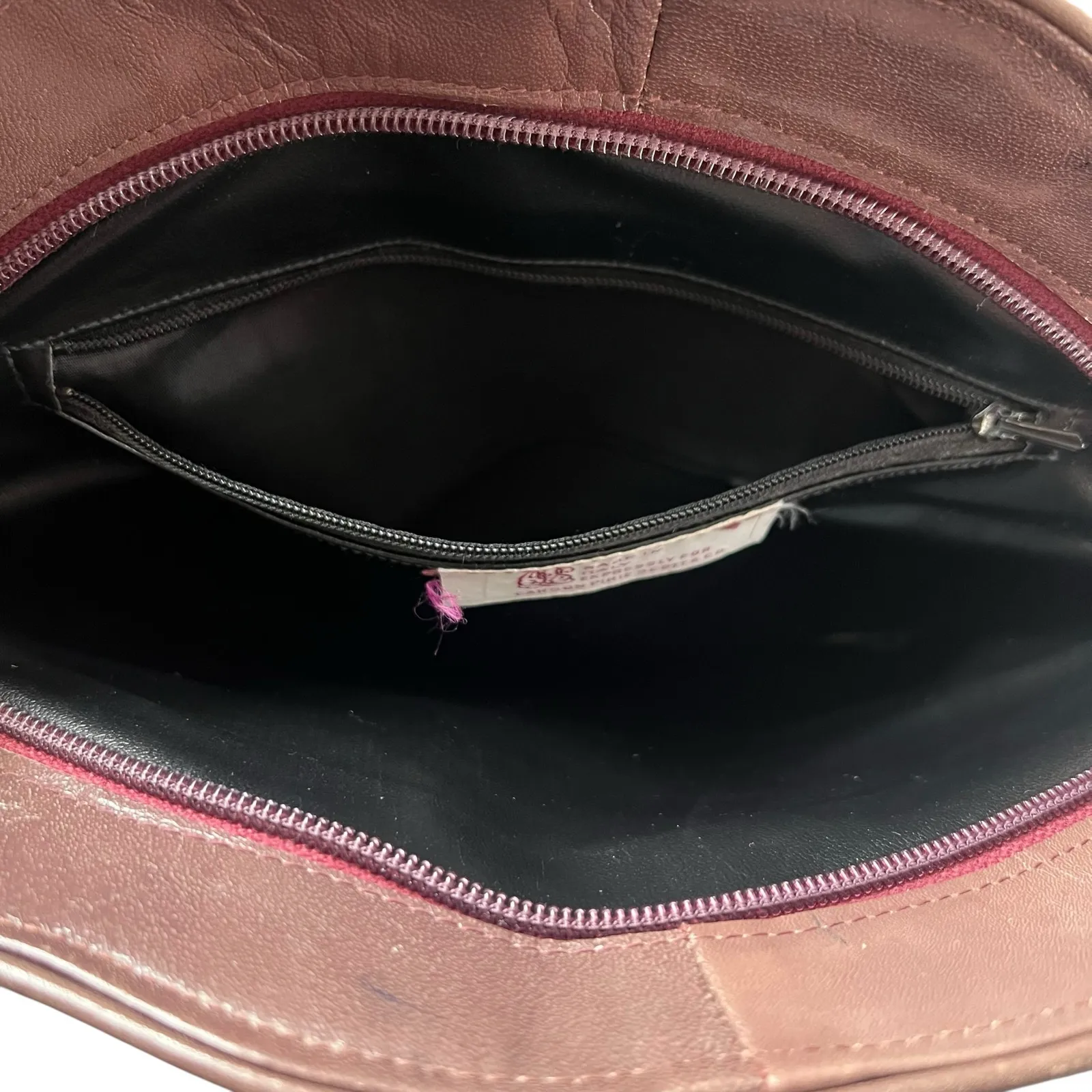 Vintage Italian Leather Shell Clutch Made in Italy for Carson Pirie Scott & Co. Brown - Image 8