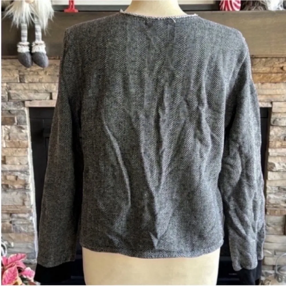 Caslon herringbone knit open front jacket - Image 3