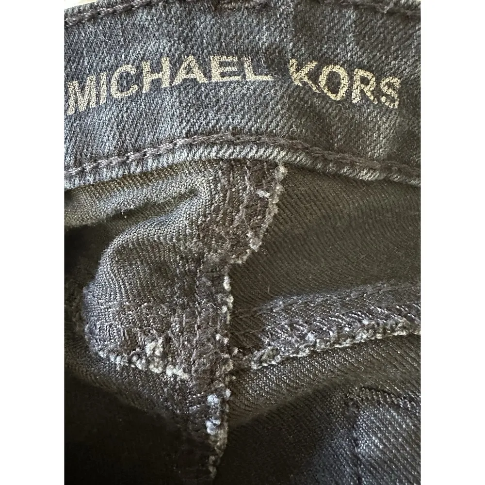 Michael Kors Bootcut Jeans Size 6 Dark Wash Stretch Denim Mid Rise Classic Fit - Image 8