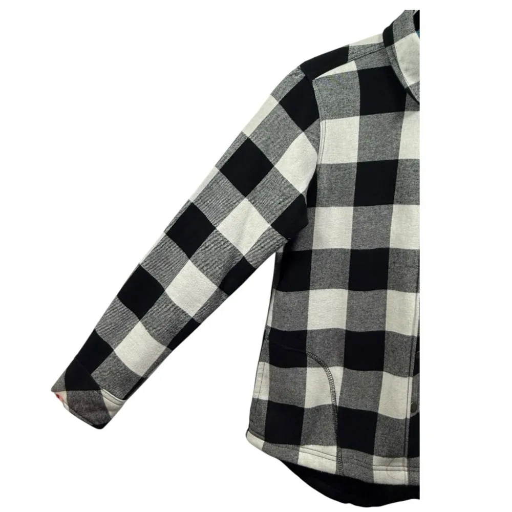 Orvis Fleece Lined Button Down Shirt‎ Jacket Shacket Buffalo Plaid Size Medium - Image 7