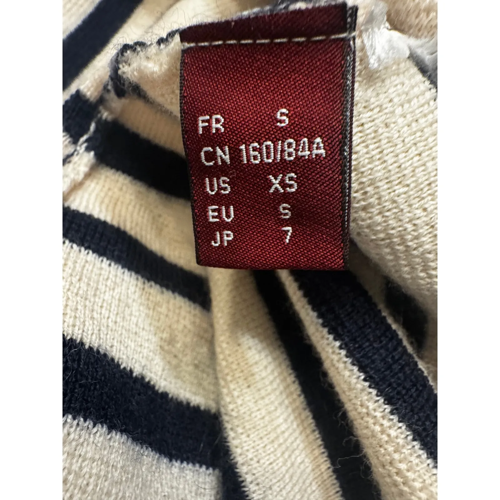 Comptoir des Cotonniers Maddy Striped Merino Wool Sweater Breton Nautical (XS) Blue - Image 6