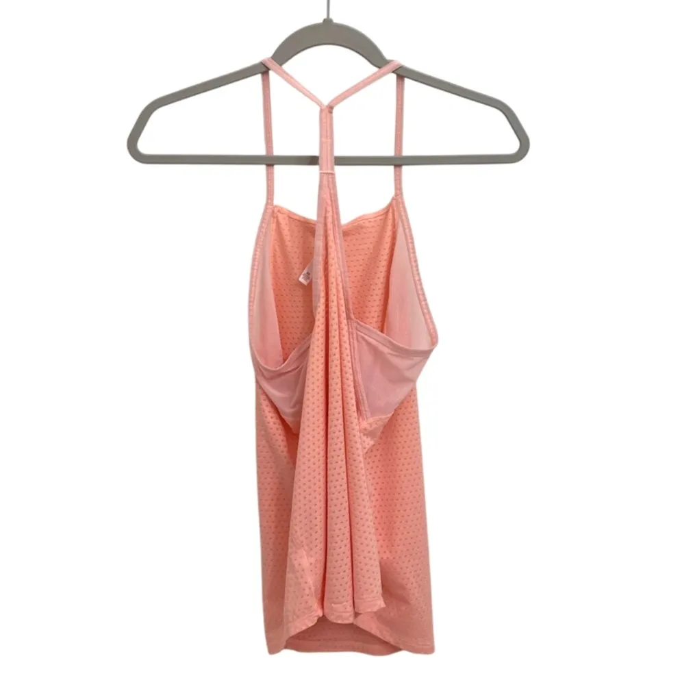 Athleta Chi Dot Mesh Train Racerback Athletic Active Peach Tank Top Size XS - Image 2