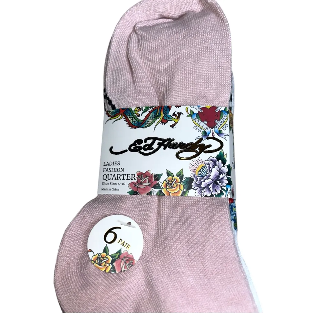 Ed Hardy 6-Pack Quarter Socks - Image 8