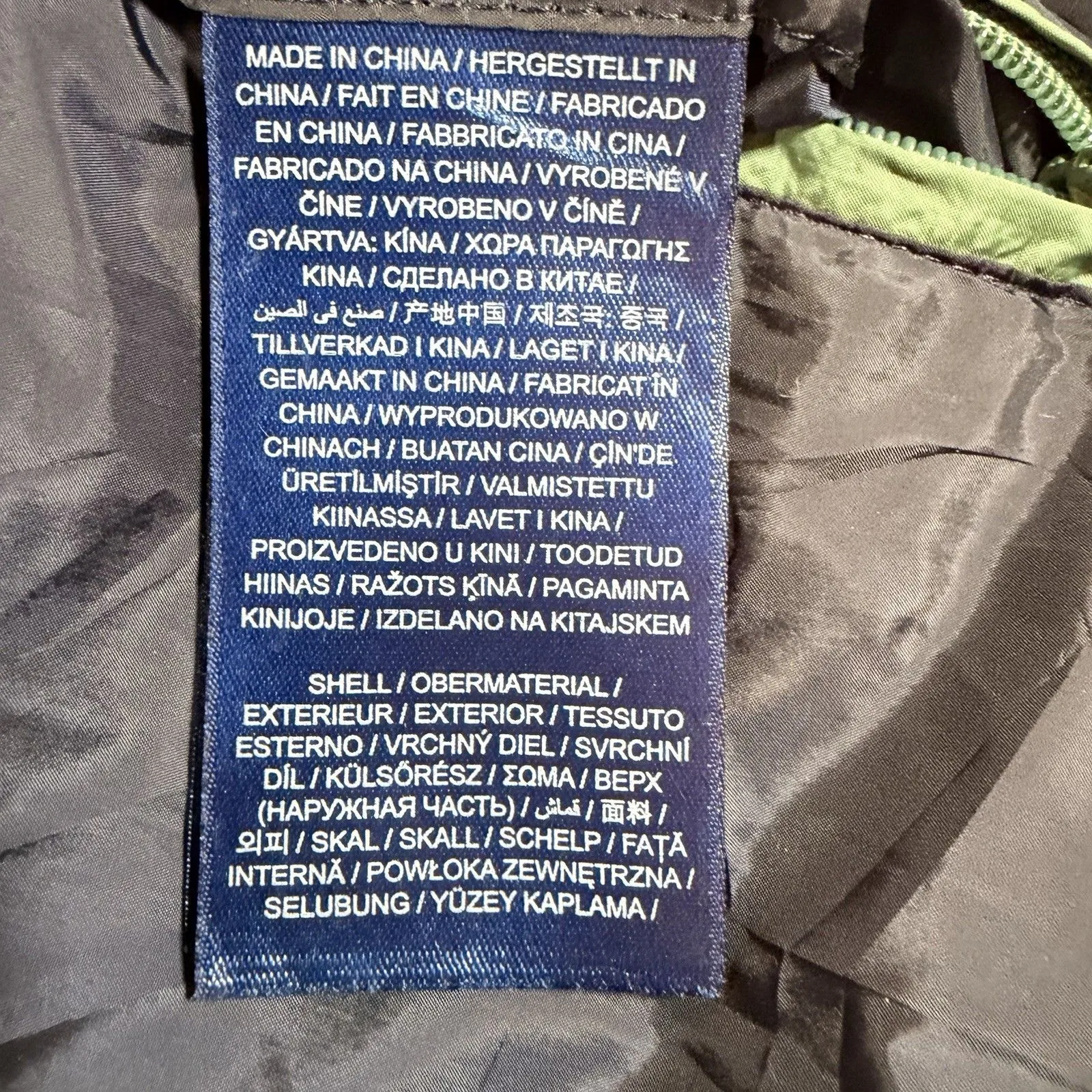 GANT Womens Medium Green The Light Down Coat Jacket Puffer Pockets Navy Lining M - Image 7