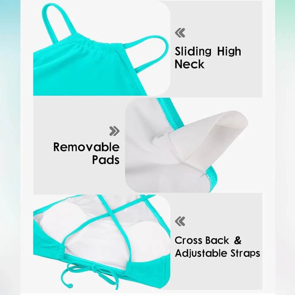 Chic Turquoise Bikini Bathing Suit Set - Image 9