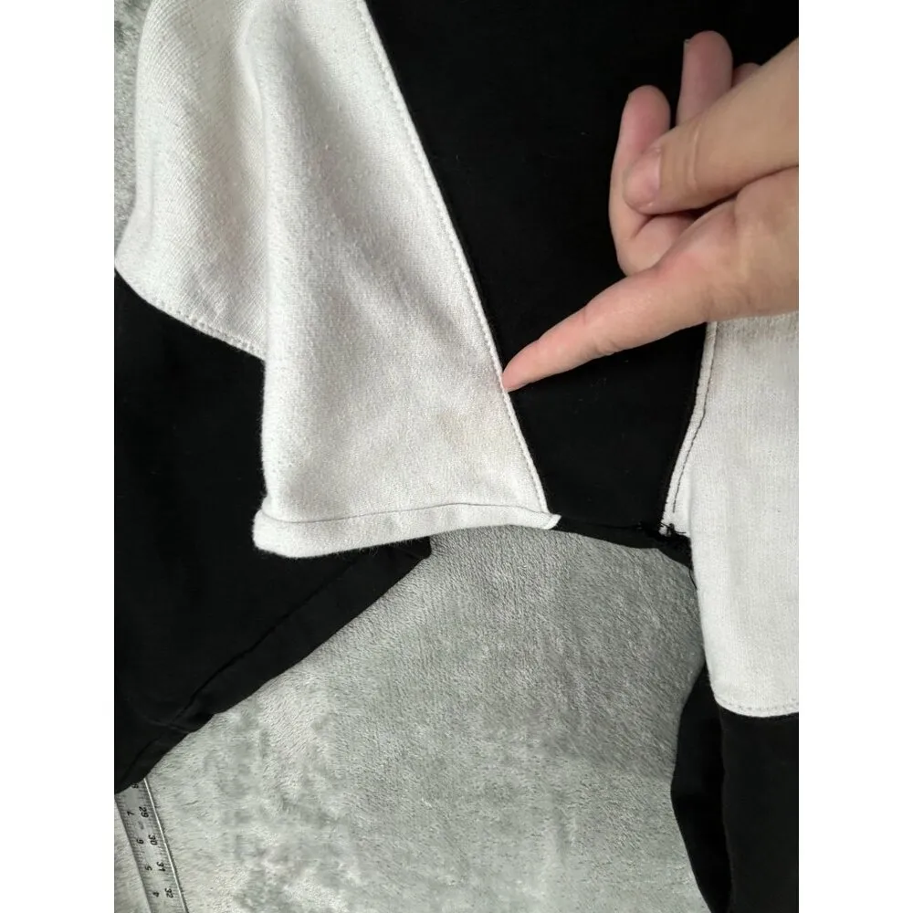 Vtg Konkrete Kids Cheer Squad Fan Cloth Sweatshirt Black/White Adult Large Black - Image 5