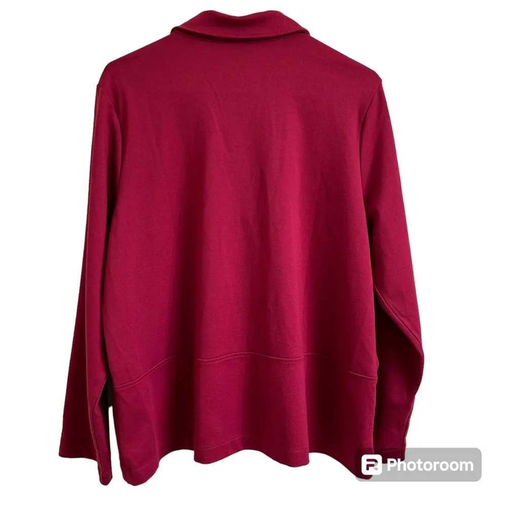 Appleseed’s Women’s Lg Magenta Casual Blazer Jacket Button Front Collar Unlined - Image 2