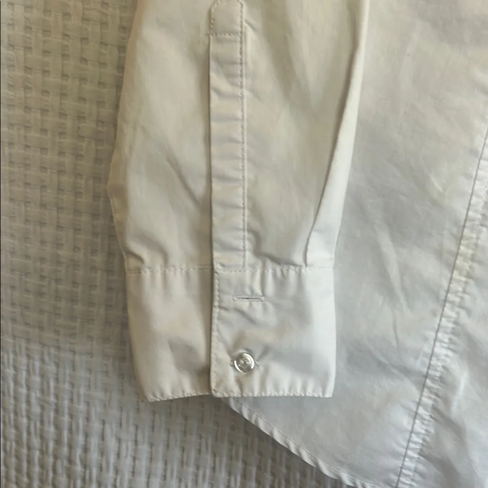 George Crisp White Collared Shirt Size L - Image 3