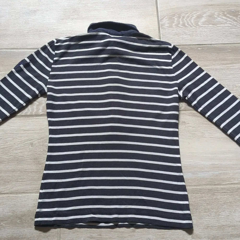Tory Burch Pima Cotton Striped 3/4 Sleeve Polo - Image 14
